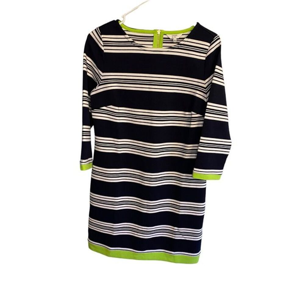 Crown and Ivy Navy Blue Striped Dress Women's XS